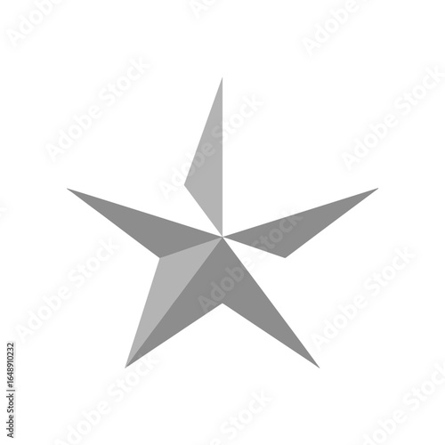 Stern Icon Set, Fünfzackiger Stern Vektor, Militärstern, Auszeichnungsstern, Deko Stern Symbol, 3D Stern Illustration