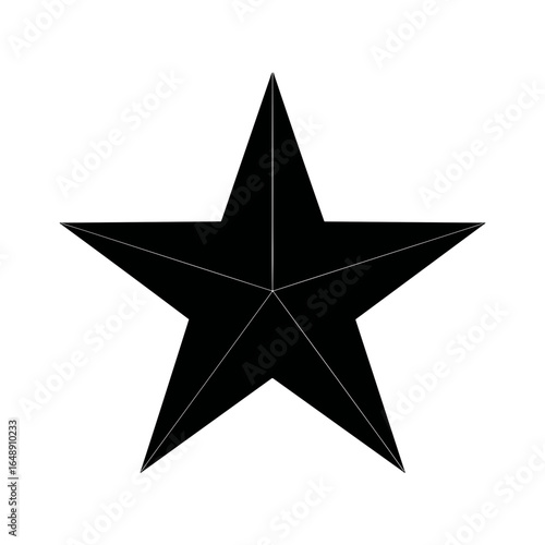 Stern Icon Set, Fünfzackiger Stern Vektor, Militärstern, Auszeichnungsstern, Deko Stern Symbol, 3D Stern Illustration