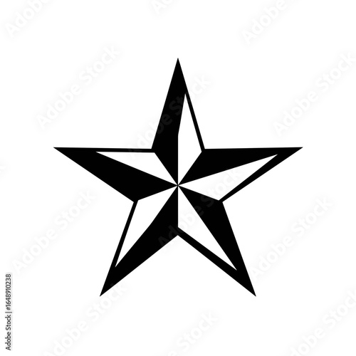 Stern Icon Set, Fünfzackiger Stern Vektor, Militärstern, Auszeichnungsstern, Deko Stern Symbol, 3D Stern Illustration