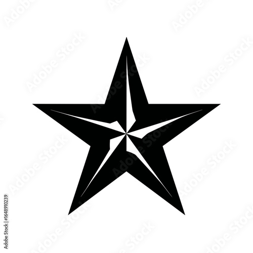 Stern Icon Set, Fünfzackiger Stern Vektor, Militärstern, Auszeichnungsstern, Deko Stern Symbol, 3D Stern Illustration