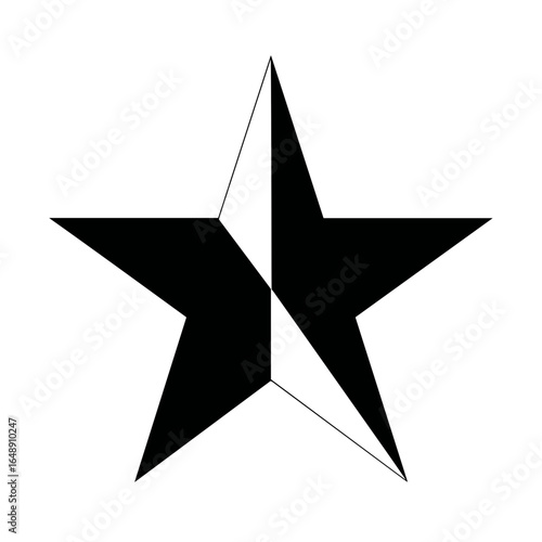 Stern Icon Set, Fünfzackiger Stern Vektor, Militärstern, Auszeichnungsstern, Deko Stern Symbol, 3D Stern Illustration