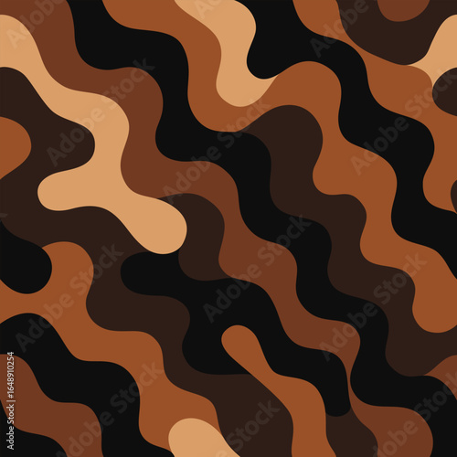 Brown camouflage pattern. Vector Hunter Camouflage, Hunting Camo, Hunting Camouflage.