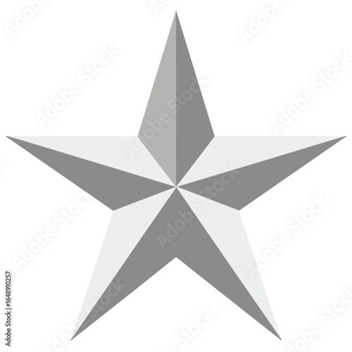 Stern Icon Set, Fünfzackiger Stern Vektor, Militärstern, Auszeichnungsstern, Deko Stern Symbol, 3D Stern Illustration
