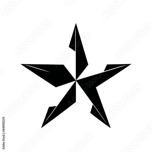 Stern Icon Set, Fünfzackiger Stern Vektor, Militärstern, Auszeichnungsstern, Deko Stern Symbol, 3D Stern Illustration