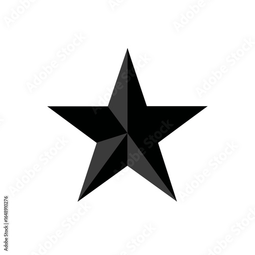 Stern Icon Set, Fünfzackiger Stern Vektor, Militärstern, Auszeichnungsstern, Deko Stern Symbol, 3D Stern Illustration