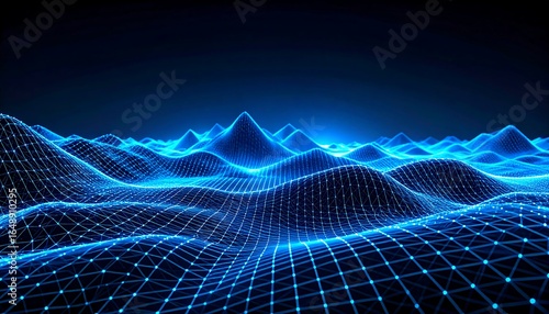 Fototapeta Naklejka Na Ścianę i Meble -  Abstract digital landscape