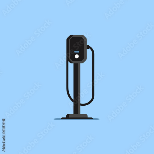 Elektroauto Ladestation Icon Set, E-Auto Ladestation Symbol, Elektromobilität Infrastruktur, Ladesäule für Elektrofahrzeuge, EV Charging Station Vektor