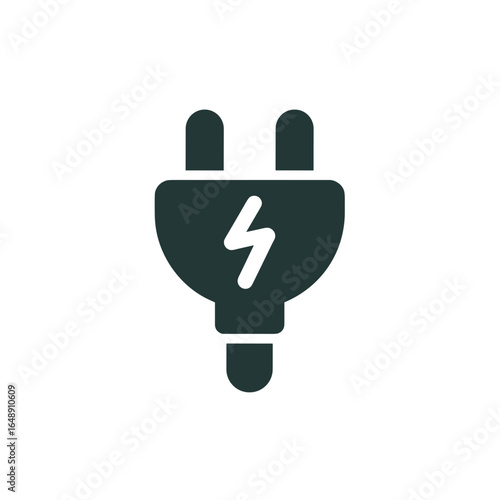 Stromstecker Symbol, Elektrostecker Icon Set, elektrische Energie, Stromversorgung, Ladekabel, minimalistisches Vektor-Design