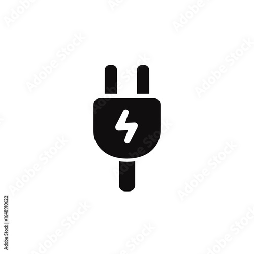 Stromstecker Symbol, Elektrostecker Icon Set, elektrische Energie, Stromversorgung, Ladekabel, minimalistisches Vektor-Design