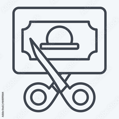 Icon Tax Deduction. related to Taxes symbol. line style. design editable
