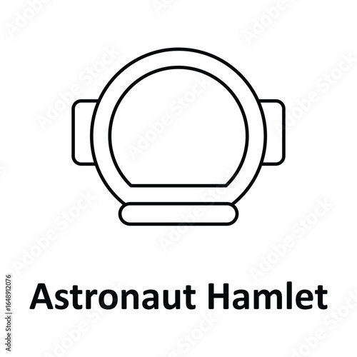 Astronaut Hamlet Vector icon which can easily modify or edit