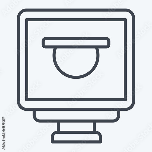 Icon Online Tax Payment. related to Taxes symbol. line style. design editable