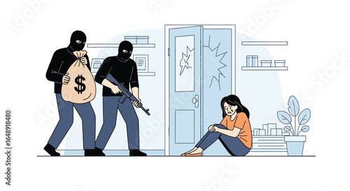 Home Invasion with Robbers and Victim in the Kitchen