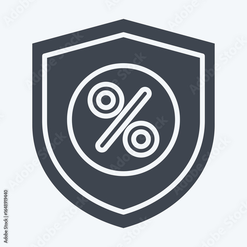 Icon Tax Security. related to Taxes symbol. glyph style. design editable