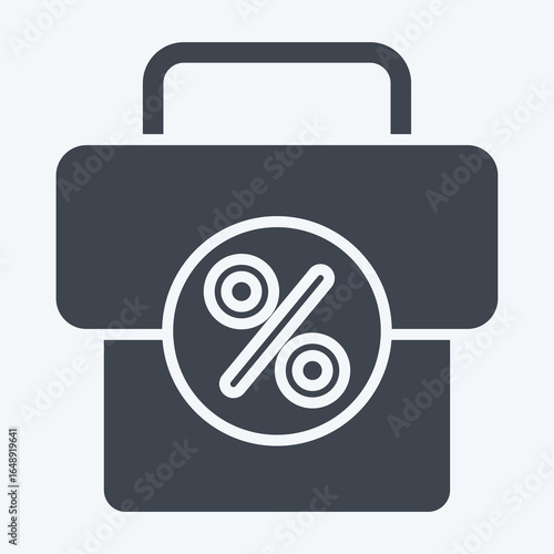 Icon Tax Portofolio. related to Taxes symbol. glyph style. design editable