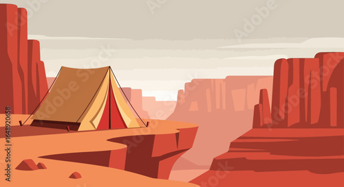 Camping Adventure Amidst Majestic Canyon Views At Grand Canyon Desert