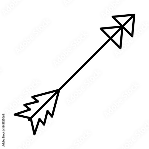 Arrow vector icon. Archery illustration sign. Archer symbol. Bow and arrows logo. Arrow for bow.