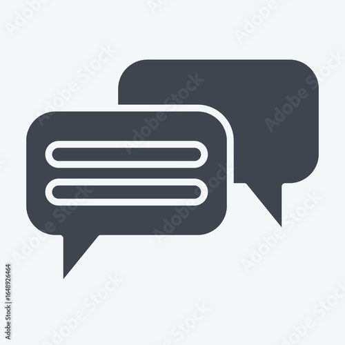 Icon Chat. related to Taxes symbol. glyph style. design editable