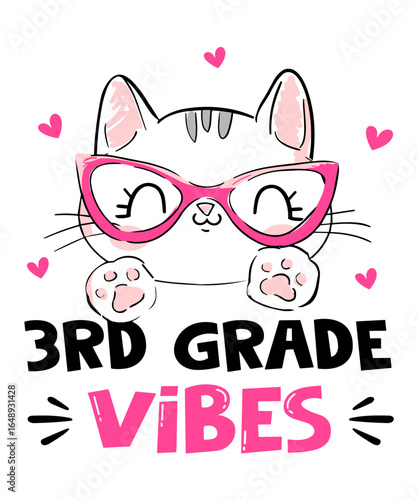 This Funny Cat Back To School Gift For Elementary school, Preschool, Pre-k, Kindergarten, 1st, 2nd, 3rd grade Boys Girls Kids Child Schoolchild Youth Pupil Students Teachers