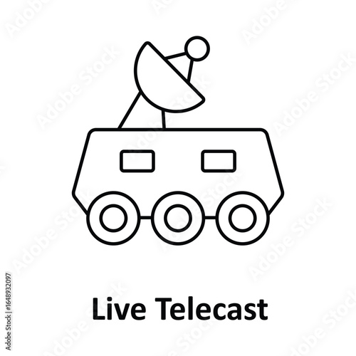 Live Telecast Vector icon which can easily modify or edit