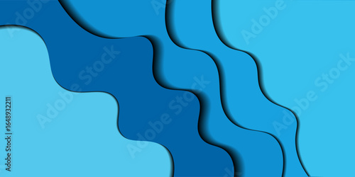 Abstract blue wave background. dynamic shape composition, subtle color gradations, suitable for your design templates such as poster, banner