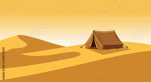 Camping Adventure Underneath The Endless Desert Skies In The Golden Light