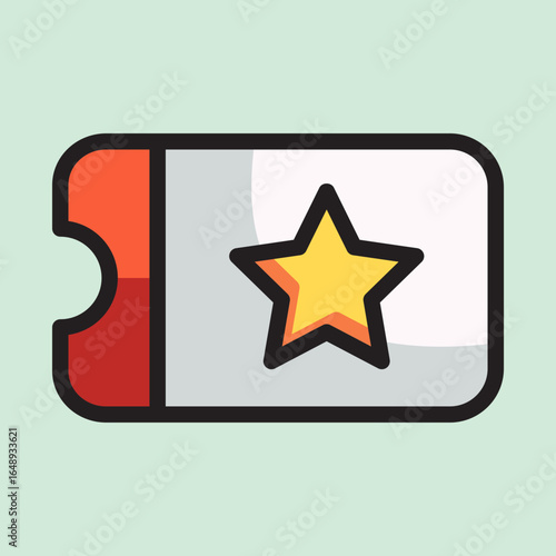 Coupon, sale, gift coupon, marketing store colored icons, minimalist vector illustration, simple concept, Isolated and editable