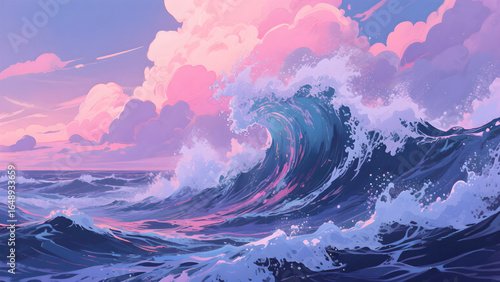 sunset in the mountains