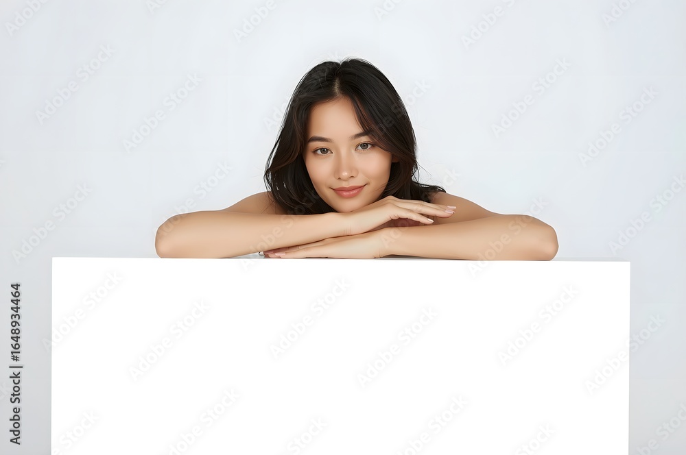 White sign woman sitting on billboard. Sign people. isolated on white background. White sign woman sitting on billboard. Sign people. isolated on white background.