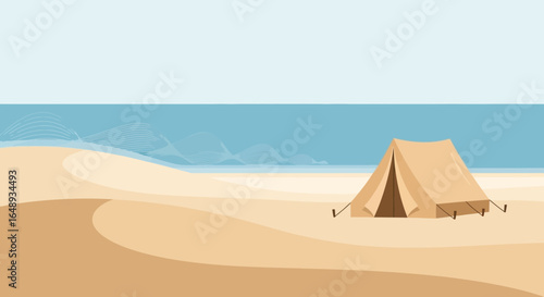 Camping Trip On The Beachside For A Relaxing Vacation Or Weekend Getaway