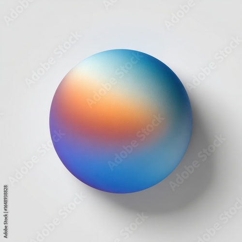 Gradient sphere, studio shot, neutral background, digital art, website design