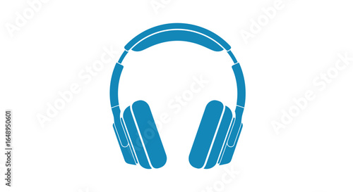 Illustration of blue headphones