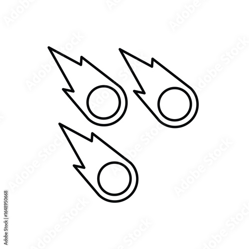 Meteors Vector icon which can easily modify or edit