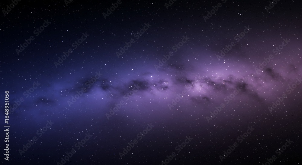 Obraz premium Cosmic Nebula A Celestial Tapestry of Purple and Blue Hues