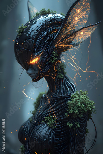 Futuristic Fusion of Nature and Technology

