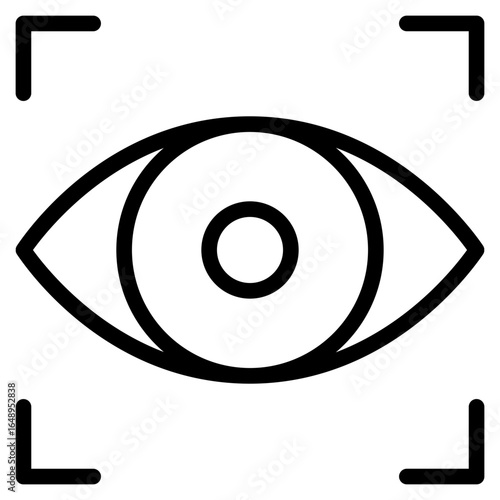 Eye scan icon vector illustration