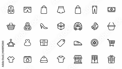 Retail Store Franchise Icons – Shopping Chain & Brand Management Pack
