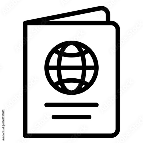 Passport icon vector illustration