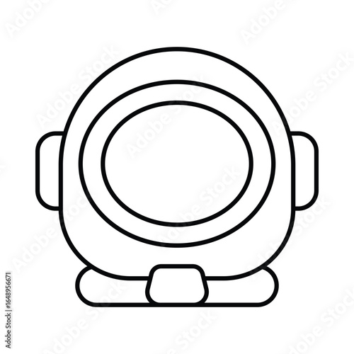 Astronaut Helmet Vector icon which can easily modify or edit