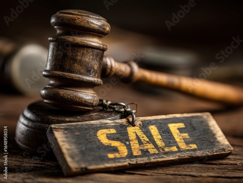 Auction gavel and sale sign Consumer responsibilities highlighted
