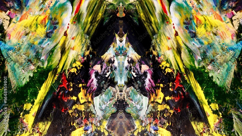 Fototapeta premium Abstract art background . Hand painting artwork on canvas .