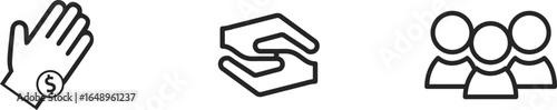 Financial Support Partnership and Community A Trio of Essential Icons