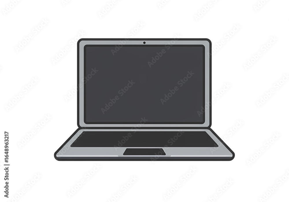 Laptop Computer Icon Silhouette of a Closed Notebook PC for Digital Technology Designs on transparent background Laptop Computer Icon Silhouette of a Closed Notebook PC for Digital Technology Designs on transparent background