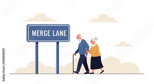Entering The Golden Years A Couple Navigating The Merge Lane Of Life