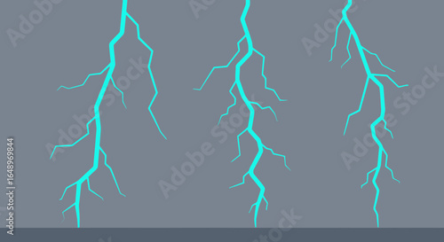Electric Arcs In A Minimalist Style On A Neutral Background For Graphic Design