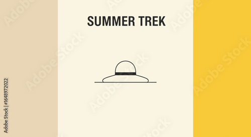 Elegant Summer Sun Hat Isolated For Vacation Vibes And Trekking Concept