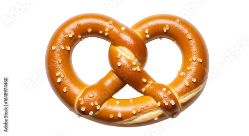 Salty pretzel, traditional German baked snack on transparent background