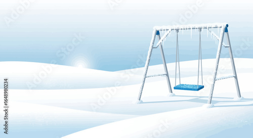 Frozen Playground Awaits Beneath The Winter Sun In Serene Landscape