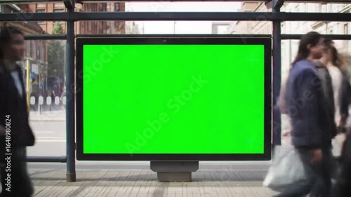 Blank Bus Stop Advertisement Mockup