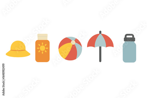 Essential beach items for a fun summer day under the sun with family and friends